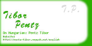 tibor pentz business card